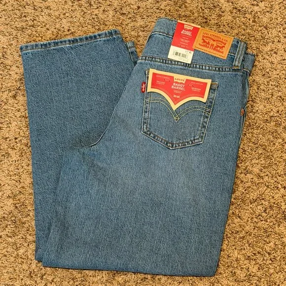 Levi’s Girls Cinch Barrel Jeans Size 14 NWT Blue - Picture 4 of 9